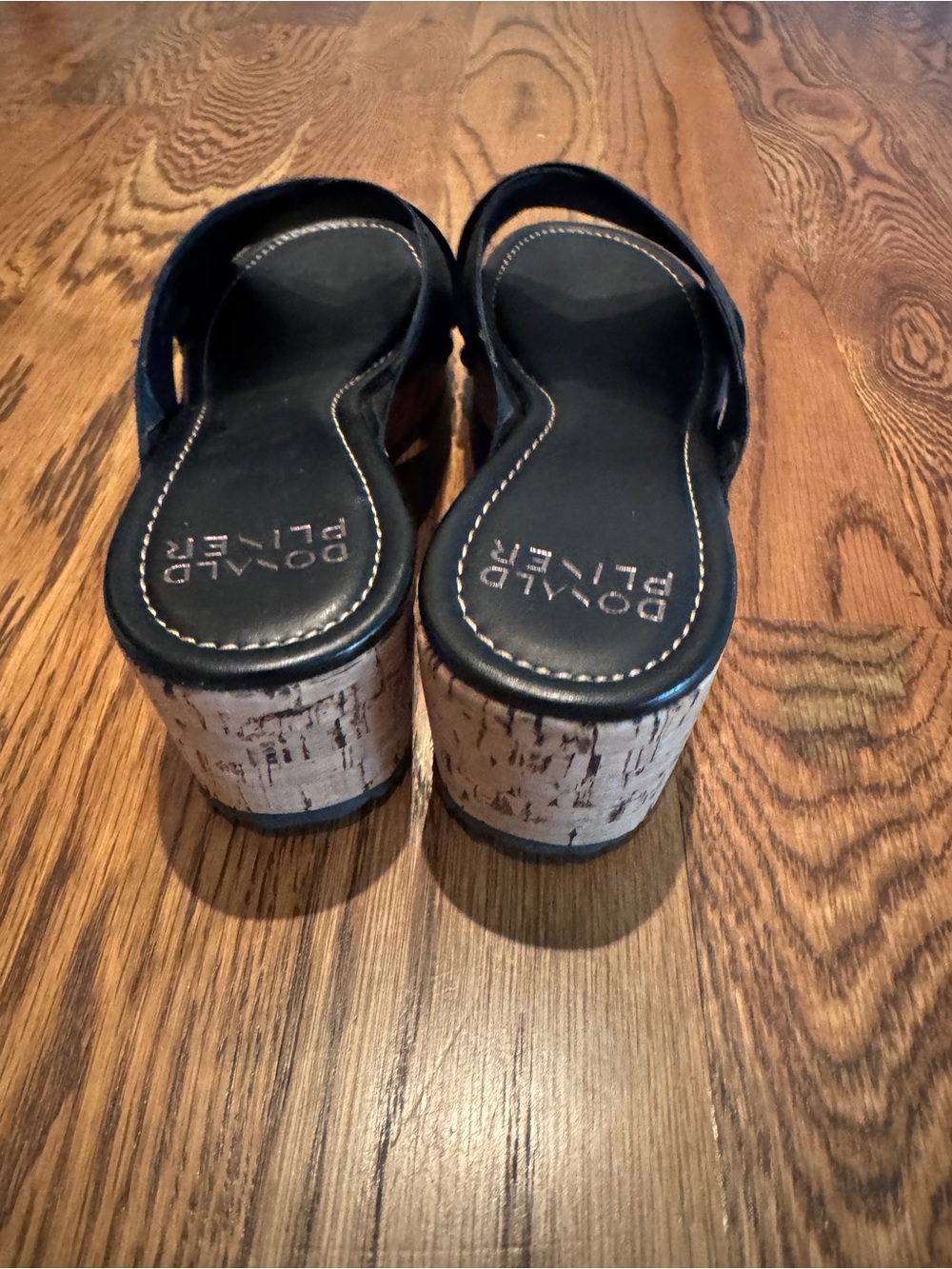 Donald J. Pliner Black Summera Cork Platform Sandal Slide New in Box US 8 - Picture 8 of 10
